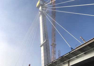 The border bridge over the Danube along the bypass of the city of Komárom/Komarno (HU/SK)